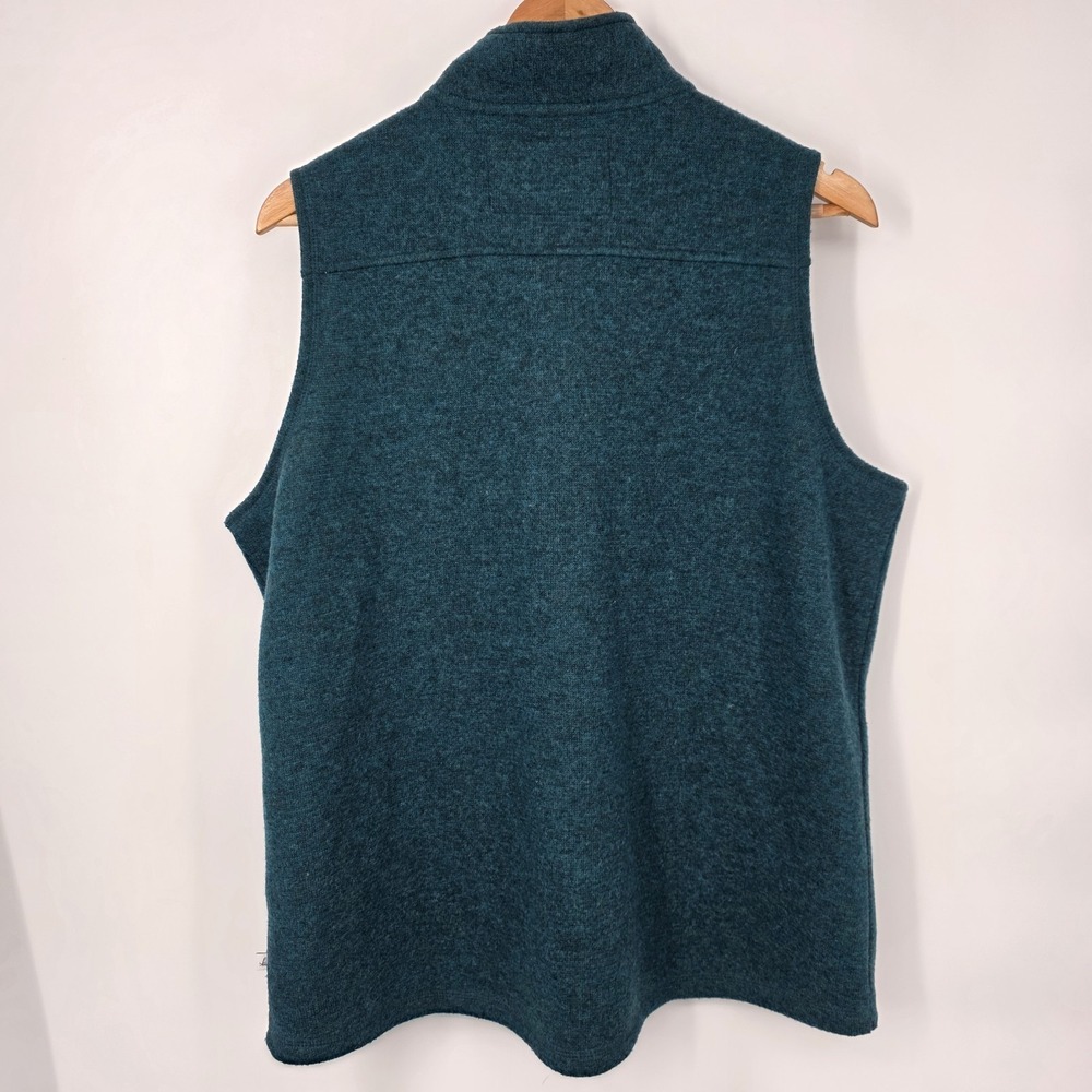 Orvis Wool Blend Vest Blue Aqua Trout Full Zip Pockets Fishing Knit Men's L - Picture 2 of 7